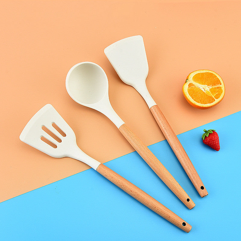 Silicone Kitchen Spatula Spoon Cooking Cookware Set